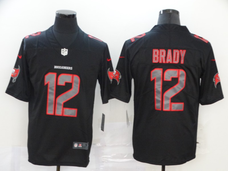 Men's Tampa Bay Buccaneers #12 Tom Brady Black Impact Limited Stitched NFL Jersey